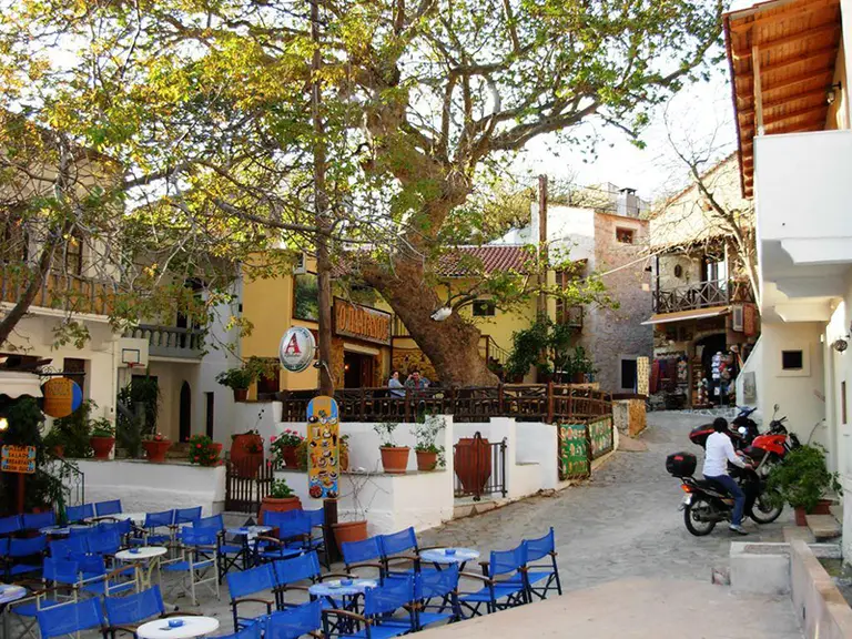 The square of Spili village in Rethymnon