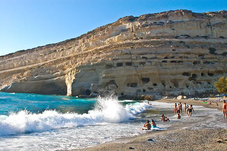 "Matala", one of the Blue Flag Crete Beaches