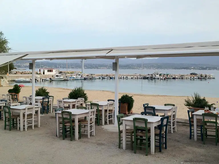Traditional tavern in Marathi Beach In Crete