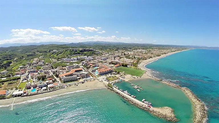 Platanias Beach from above
