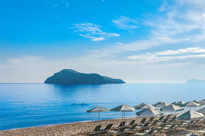 Platanias Beach West of Chania for Sand, Sunsets and Nights Out