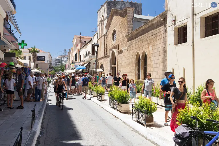 The busy Chalidon street in Chania, leading to the entrance of Chania old Port chalidon-street-chania