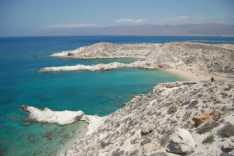 The white beach in Koufonisi, Lasithi