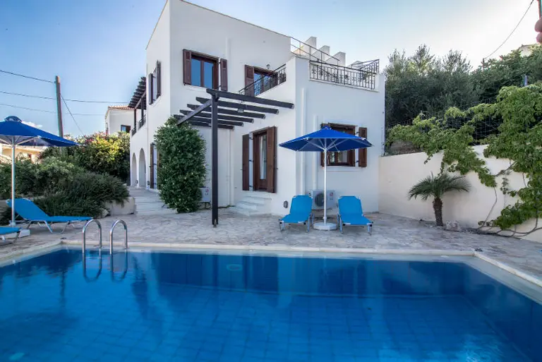 Pool Villa With Cretan Colour And Great View To Almyrida Bay